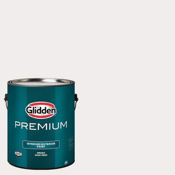 Glidden Premium 1 gal. Snow Storm PPG1172-1 High Gloss Interior/Exterior Trim, Door and Cabinet Paint