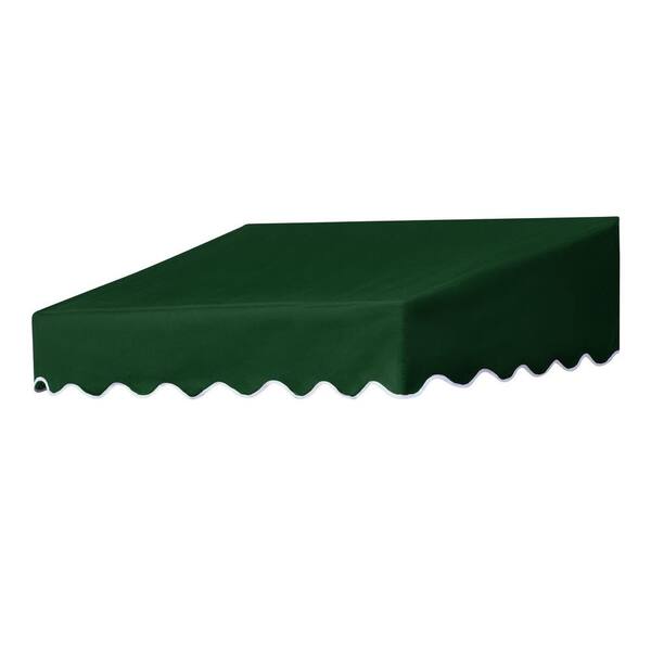 Awnings in a Box 4 ft. Traditional Door Canopy Replacement Cover (15.5 in. H x 48 in. D) in Forest Green