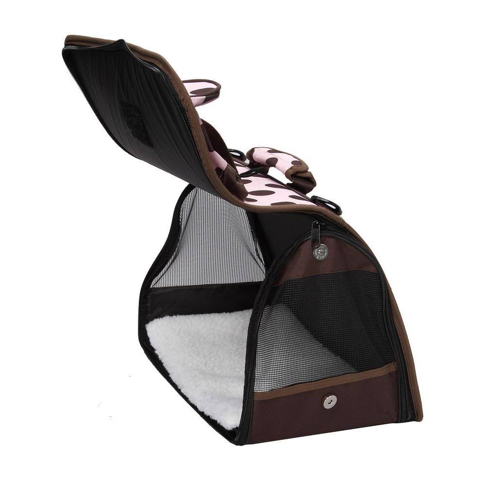 Large Pink and Brown Airline Approved Pet Carrier