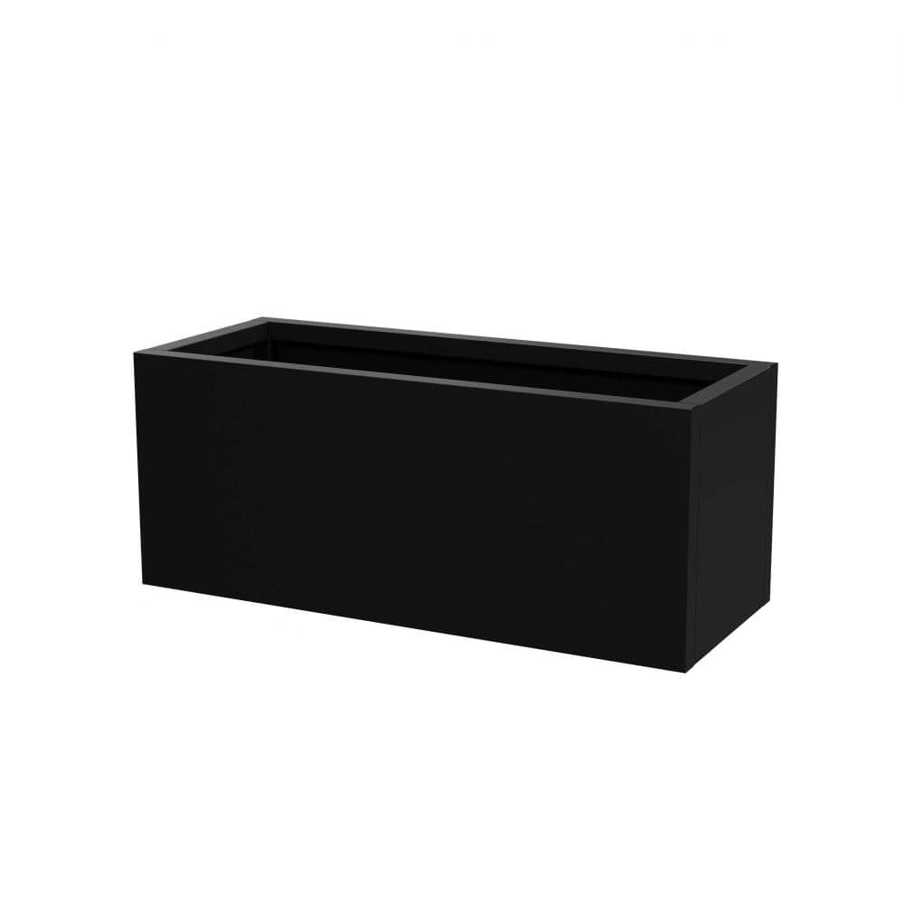 24 in. L Black Metal Rectangular Planter Box price history on PriceWatchPro