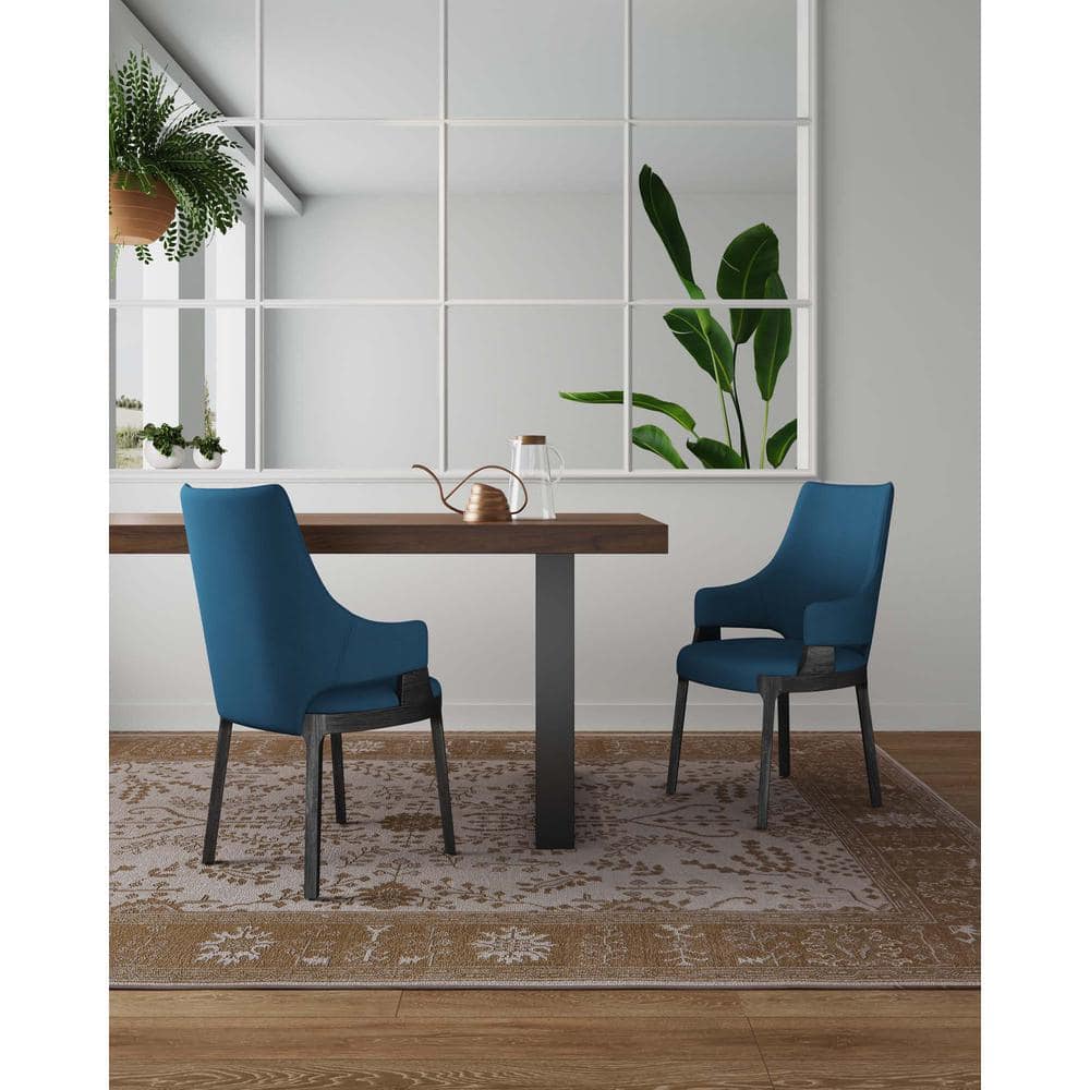 Kara Modern Blue Velvet Upholstered Dining Arm Chair (Set of 2) price history on PriceWatchPro