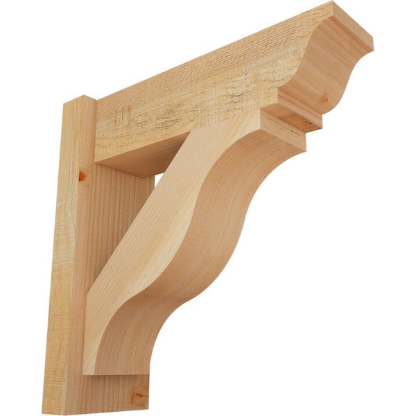 Ekena Millwork 6 in. x 18 in. x 18 in. Douglas Fir Fuston Traditional Rough Sawn Outlooker