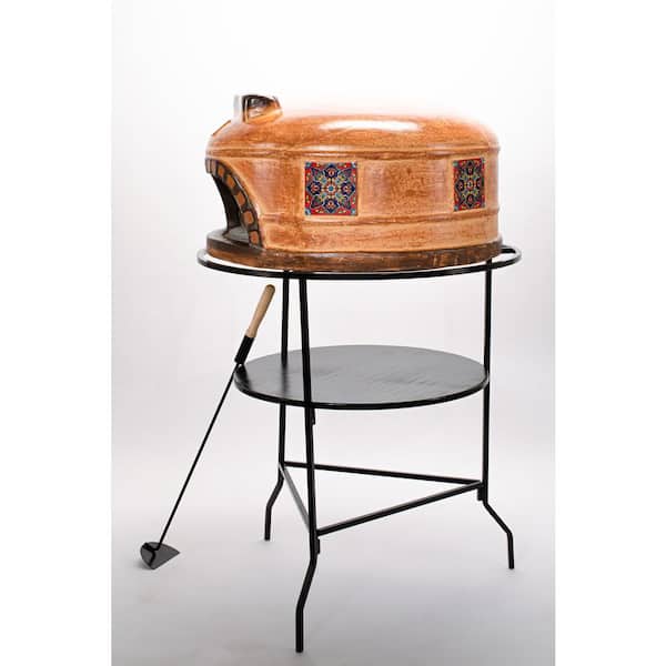 Evergreen Talavera Clay Countertop Wood-Fired Outdoor Pizza Oven 47M5454 -  The Home Depot