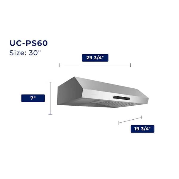 HAUSLANE 30 in. Ducted 3-Way Venting Under Cabinet Range