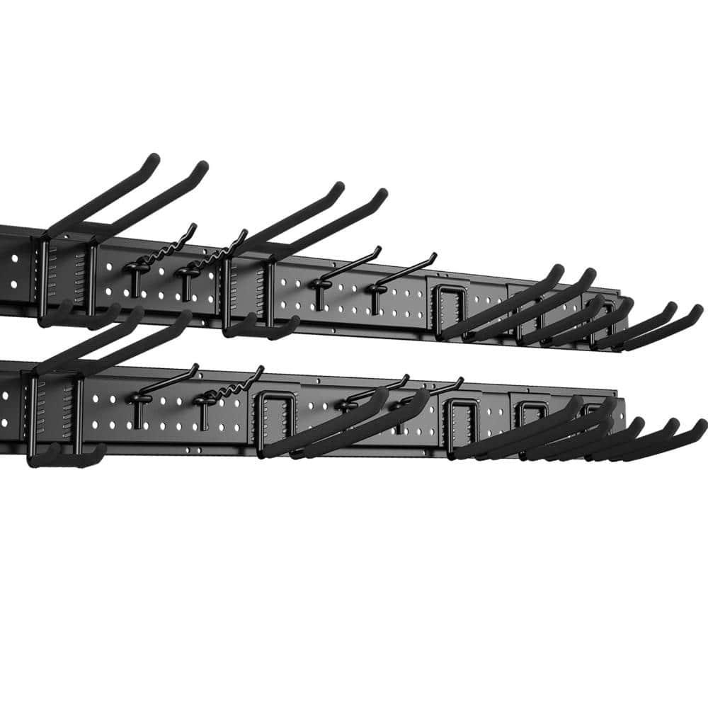 NOVEXIS INC Garage wall-mounted tool organizer rack 99 inch steel