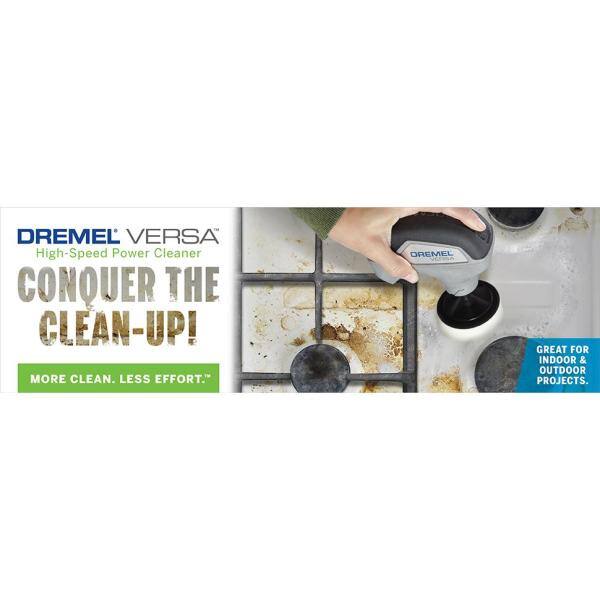 Dremel Versa Cleaning Tool- Grout Brush- Bathroom Shower Scrub- Kitchen &  Bathtub Cleaner- Power Scrubber for Tile, Pans, Stoves, Tubs, Sinks Auto, &  Grills- PC10-02 Versa Kit