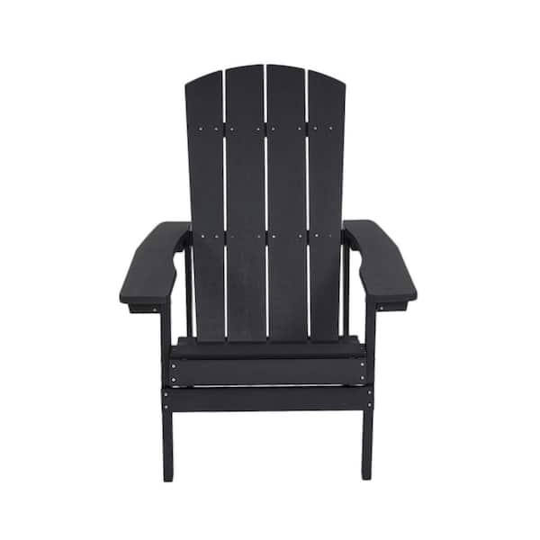 Unbranded Black Outdoor Plastic Adirondack Chair