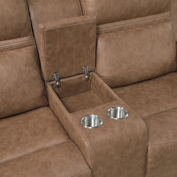 Lazzara Thorne 74 in W Microfiber Fabric 2-Seater Manual Double