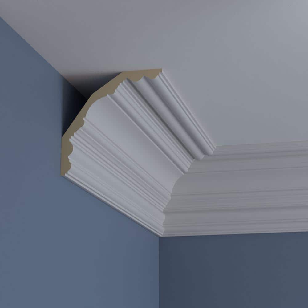 Polyurethane Foster Cove Crown Moulding in White Finish