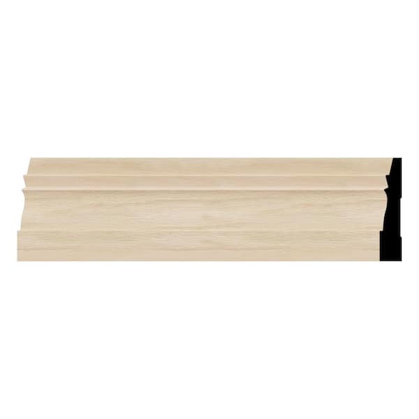 Ekena Millwork WM631 0.56 in. D x 3.25 in. W x 96 in. L Wood White Oak Baseboard Moulding