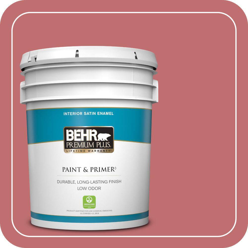 5 gal. Home Decorators Collection #HDC-SP14-8 Art House Pink Satin Enamel Low Odor Interior Paint & Primer price history on PriceWatchPro