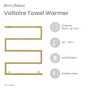 Voltaire 5-Bar Electric Towel Warmer in Brushed Gold