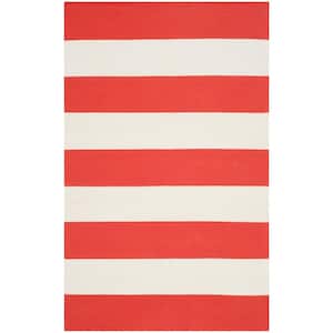 Montauk Rust/Ivory 3 ft. x 4 ft. Striped Area Rug