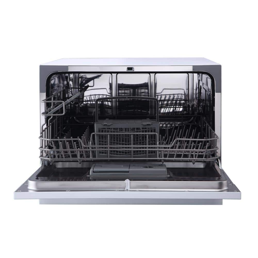 Whynter White Stainless Steel Countertop Portable Dishwasher for RV