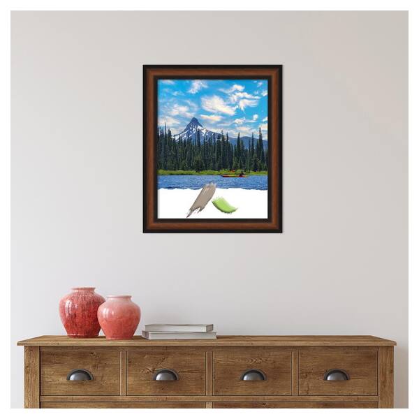 Amanti Art Opening Size 16 in. x 20 in. Yale Walnut Picture Frame