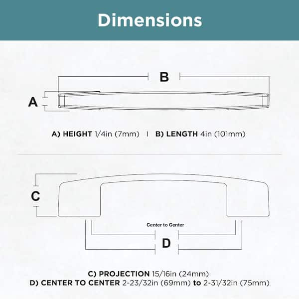 Item # 200M (2) NP, 2 Inch (in) Inside Width (A) Nickel Plated