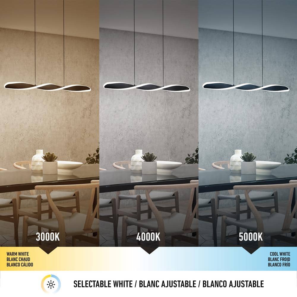 Finley Matte Black Linear LED Pendant Light Fixture