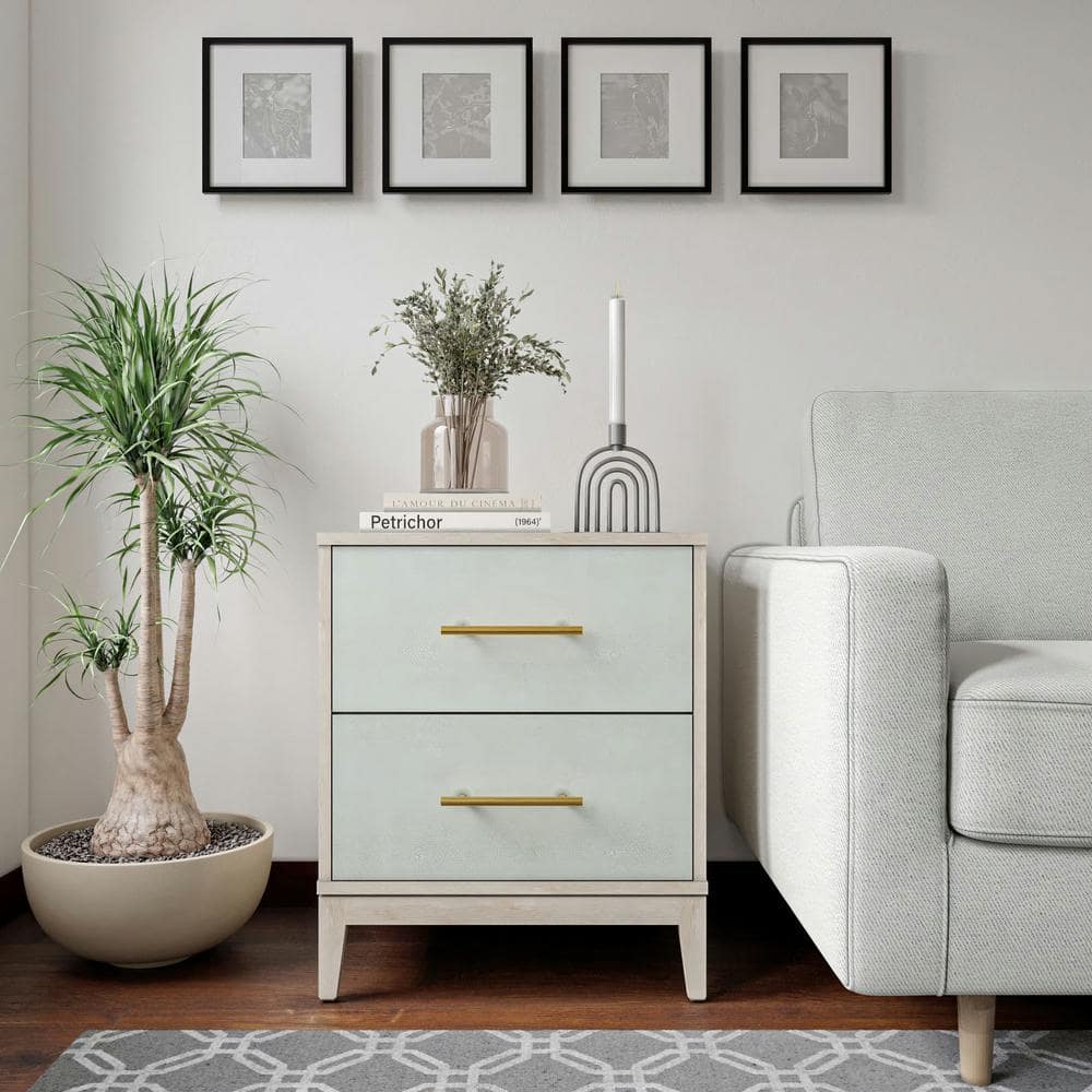 Shagreen 2 Drawer Nightstand - Natural