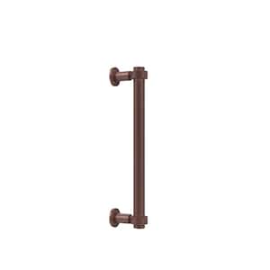 Contemporary 12 in. Back to Back Shower Door Pull in Antique Copper