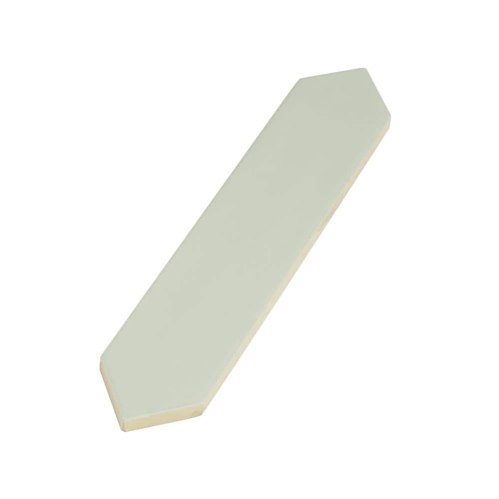 Tea Green Matte Ceramic Picket Wall and Floor Tile
