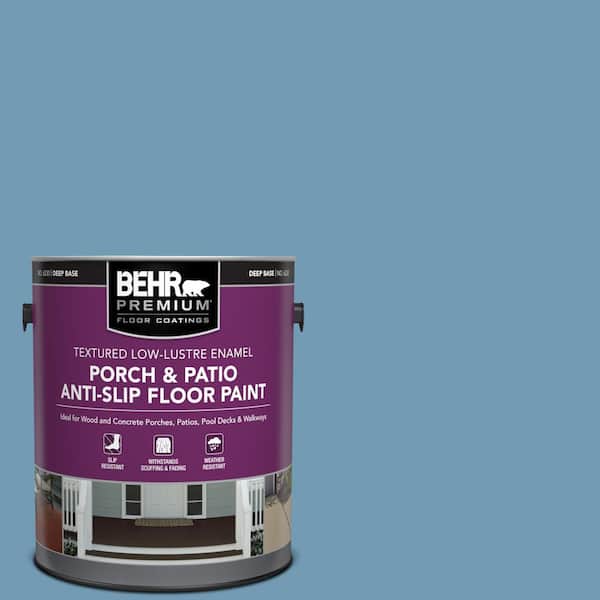 BEHR PREMIUM 1 gal. #560D-5 Ocean View Textured Low-Lustre Enamel Interior/Exterior Porch and Patio Anti-Slip Floor Paint