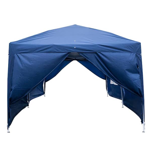 20 ft. x 10 ft. Blue Straight Leg Party Tent with 4 Windows