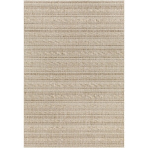 Llyr Cream/Light Brown Moroccan 4 ft. x 6 ft. Indoor/Outdoor Area Rug