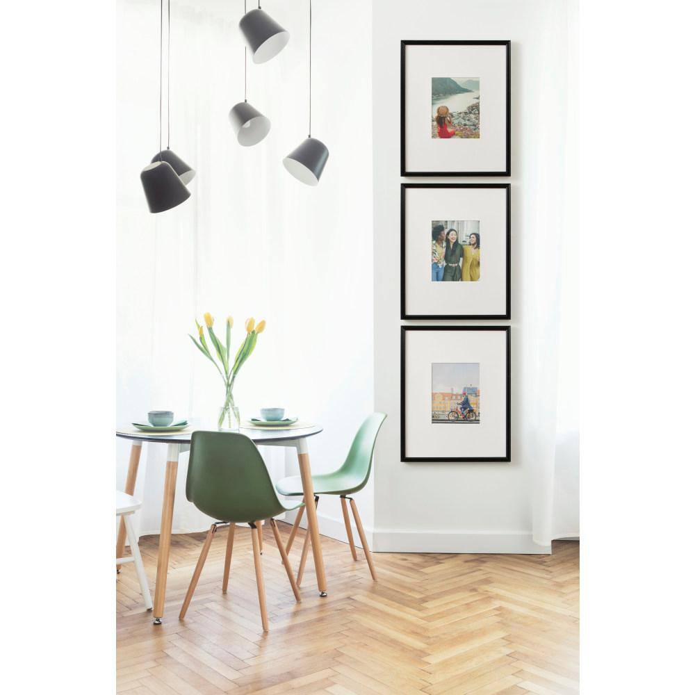 Black Polystyrene 16x20 Picture Frame Set with Glass Cover