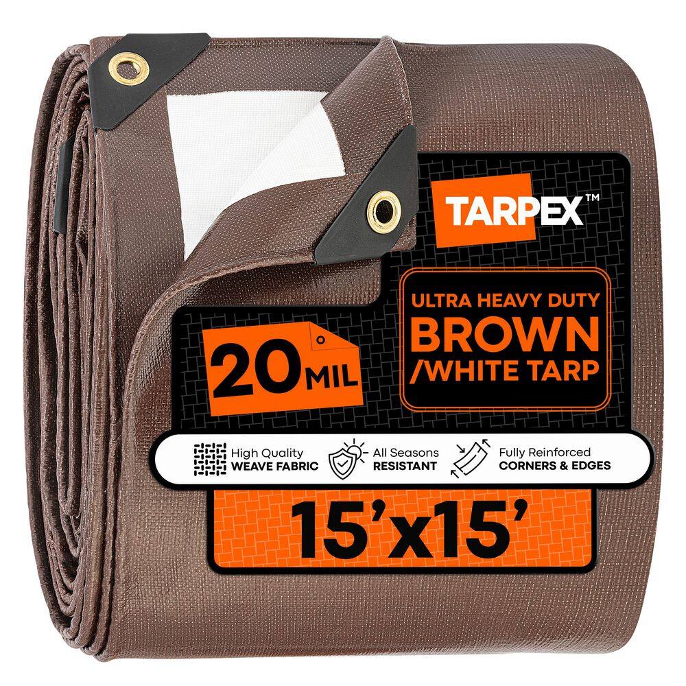 Tarpex 20 Mil Ultra Heavy-Duty Polyethylene Tarp 15 ft. x 15 ft