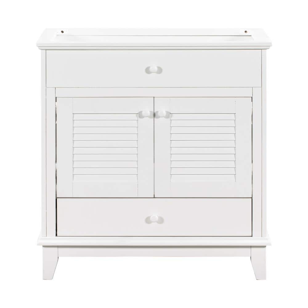 30 in. W x 18 in. D x 31 in. H Bath Vanity Cabinet without Top in White