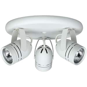 Direct Wire 3-Light White Slot Back Fixture