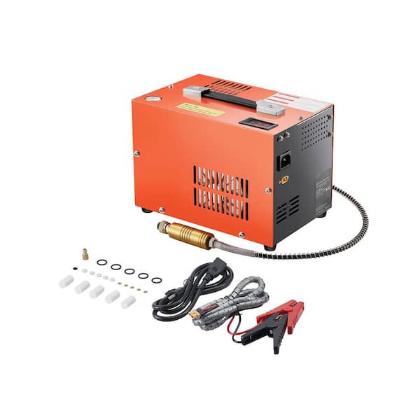 PCP Air Compressor, 4500PSI/30Mpa Portable with Built-in Converter, Fan Cooling, DC12V/AC120V for Airguns, 0.13 gal