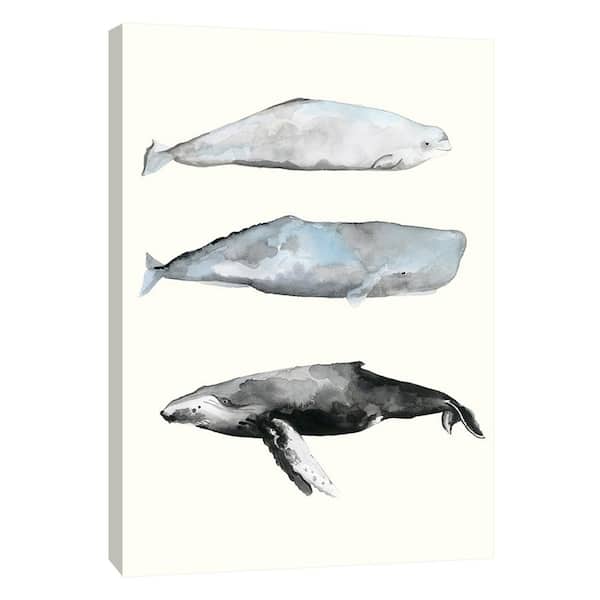 PTM Images 12 in. x 10 in. ''Whale Grouping 1'' Printed Canvas Wall Art