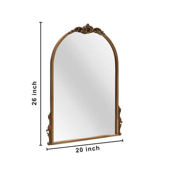 Sxiawe 20 in. W x 26 in. H Baroque Arched Classic Metal Framed