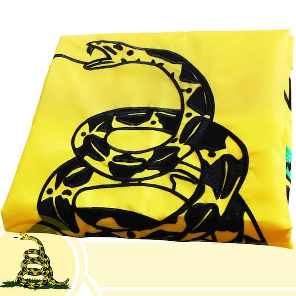 ANLEY EverStrong 3 ft. x 5 ft. Embroidery Don't Tread on Me Flag Embroidered and Heavy-Duty USA Gadsden Flags