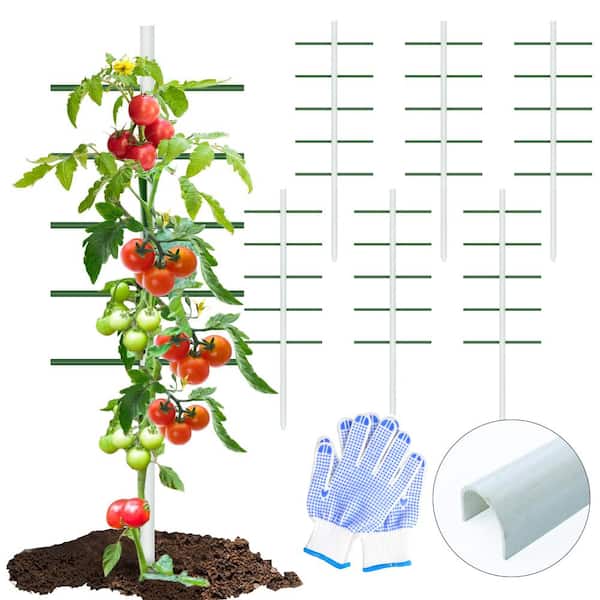 Ecostake 4 ft. x 1.64 ft. FRP 3D U Tower Type Garden Vine Trellis, Heavy-Duty Plants Support Ladder, 6 Pack