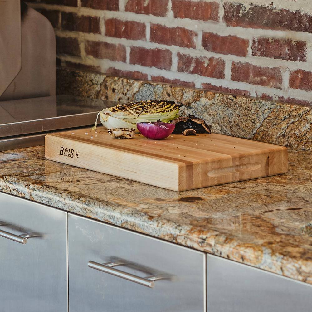 Maple Wood Reversible Cutting Board with Hand Grips