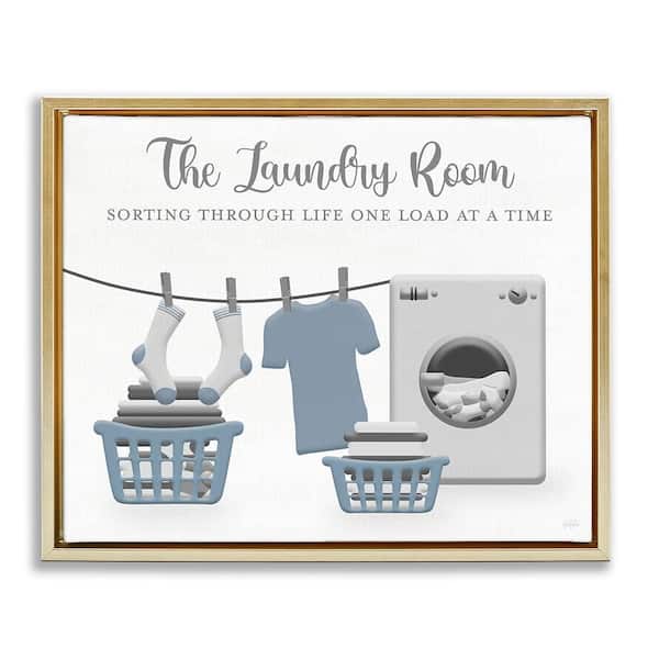 Laundry Sorting Through Life by Natalie Carpentieri 1 Piece Gold Floater Frame Graphic Art Print 17 in. x 21 in.