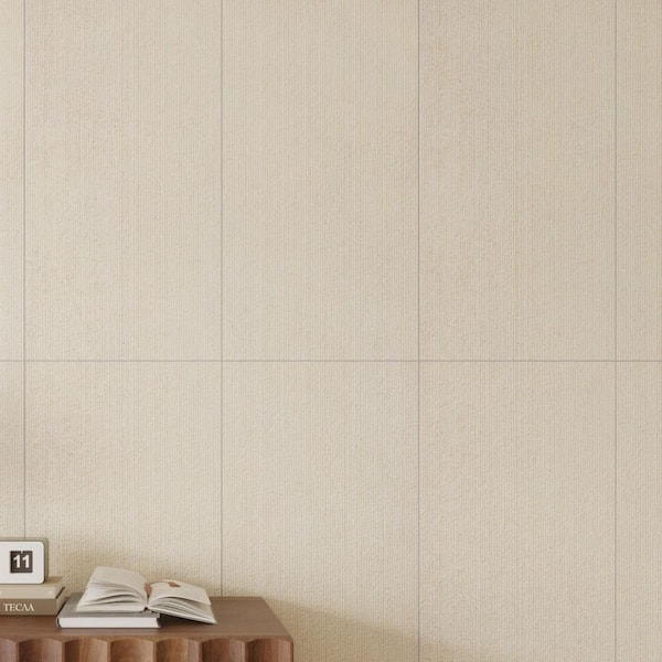 American Urban 24 in. x 48 in. Concrete Look Chiseled Porcelain Floor and Wall Tile-Beige (2 PCS, 16 sq. ft. /Case)