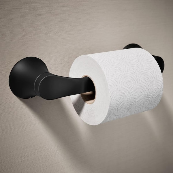 Simplice Wall Mounted Toilet Paper Holder in Matte Black