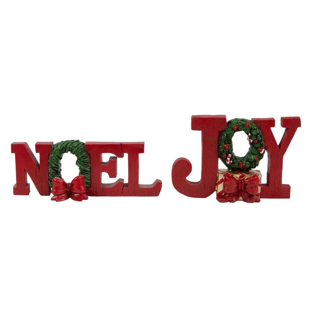 "Wreath and Bow ""Noel"" and '""Joy"" Christmas Signs - Set of 2" price history on PriceWatchPro