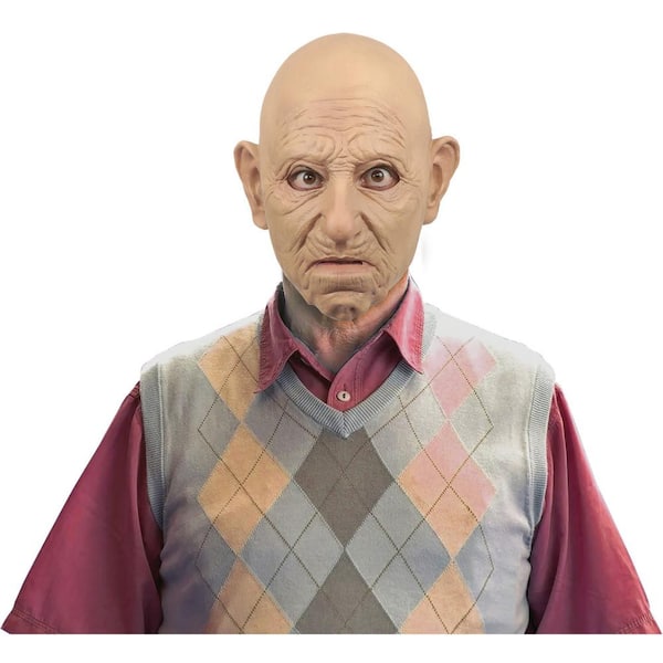 Adults Old Man Latex Mask - Adult Halloween Costume