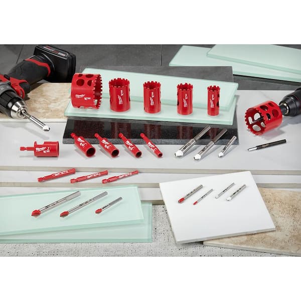 Mirror Cutter Tool Kit with Drill Bits and Glass Cutter Oil Pink Kit 1
