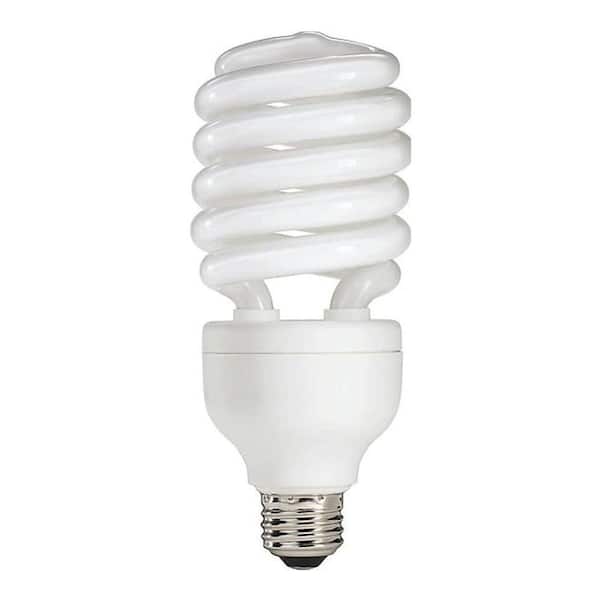 Philips 150-Watt Equivalent T4 Spiral CFL Light Bulb Bright White (3000K)