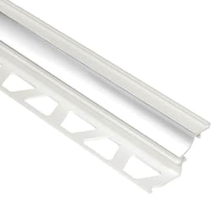 Dilex-PHK Bright White 3/8 in. x 8 ft. 2-1/2 in. PVC Cove-Shaped Tile Edging Trim
