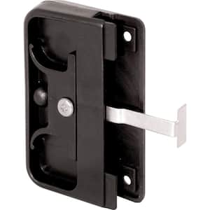 Black Plastic Mortise Style Screen Door Latch and Pull