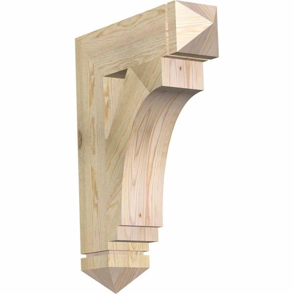 Ekena Millwork 6 in. x 32 in. x 24 in. Douglas Fir Imperial Arts and Crafts Rough Sawn Bracket