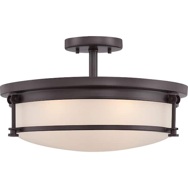 Quoizel Sailor 16 in. 4-Light Western Bronze Semi-Flush Mount