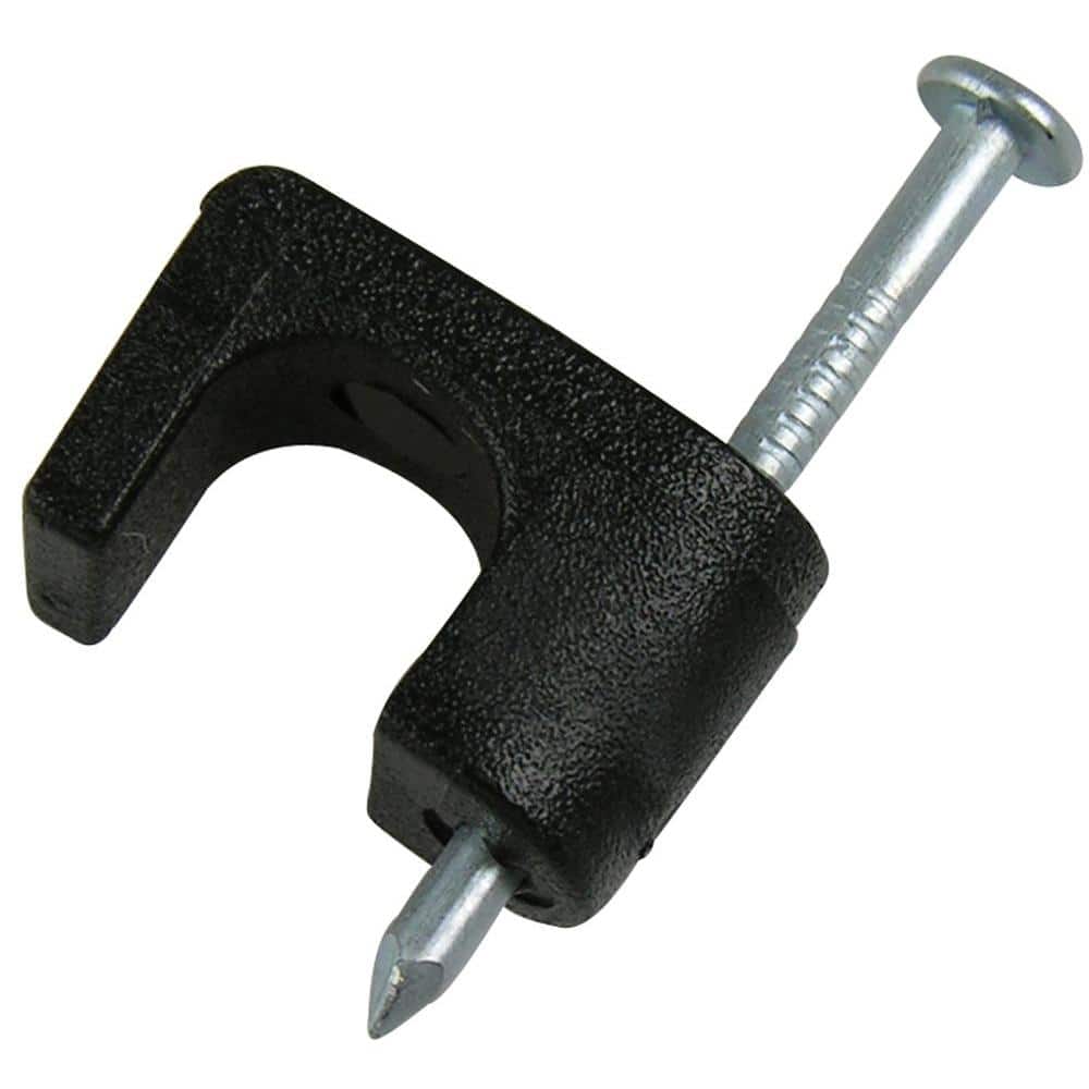 Gardner Bender 1/4 in. Black Plastic Staples for Coaxial Cable