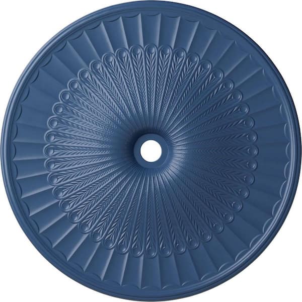 Ekena Millwork 3-3/8" x 51" x 51" Polyurethane Galveston Ceiling Medallion, Hand-Painted Americana